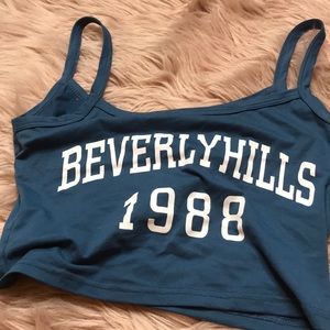 Blue ROMWE crop top